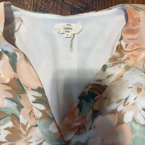 Floral Skirt in Peach and Green